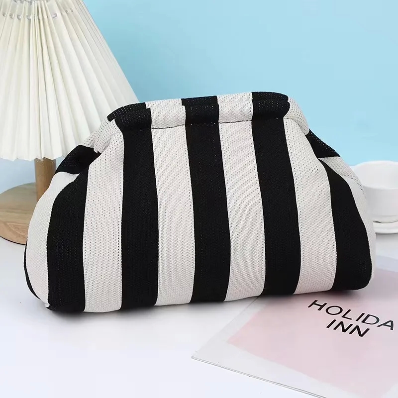 bags adjectives french Exclusive High-Quality Women's Bold Non-Toxic Polyester Square Cloud-Shaped Stripe bags target Bag 0711 bags
