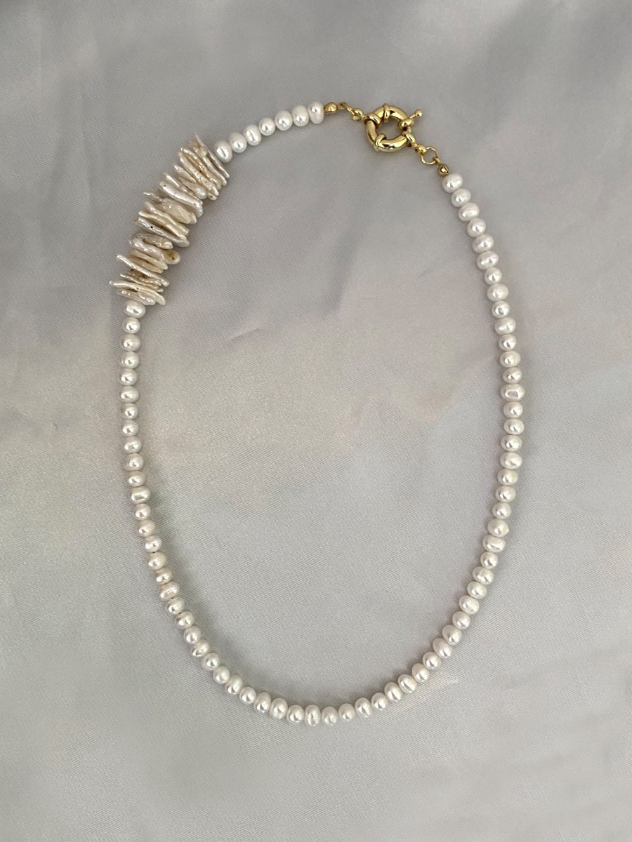 black owned high end jewelry Eco-Chic Celeb Style: Upcycled Shiny Titanium & Freshwater high end jewelry auction houses Pearl Jewelry Set (2 PCS/Package) high quality jewelry wire