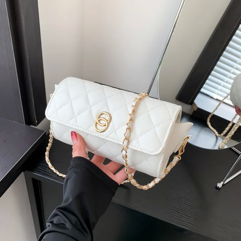 by by under eye bags Elegant Women's Premium PU Leather it luggage bags Classic Quilted Shoulder Bag with Metal Button and Magnetic Closure bags names