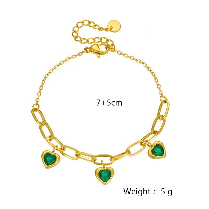 fine jewelry logo Elegant 18K Gold-Plated Heart fine jewelry under $200 Bracelets - Custom-Fit & Lightweight Luxury in 304 Stainless Steel (Wholesale) montelongo's fine jewelry
