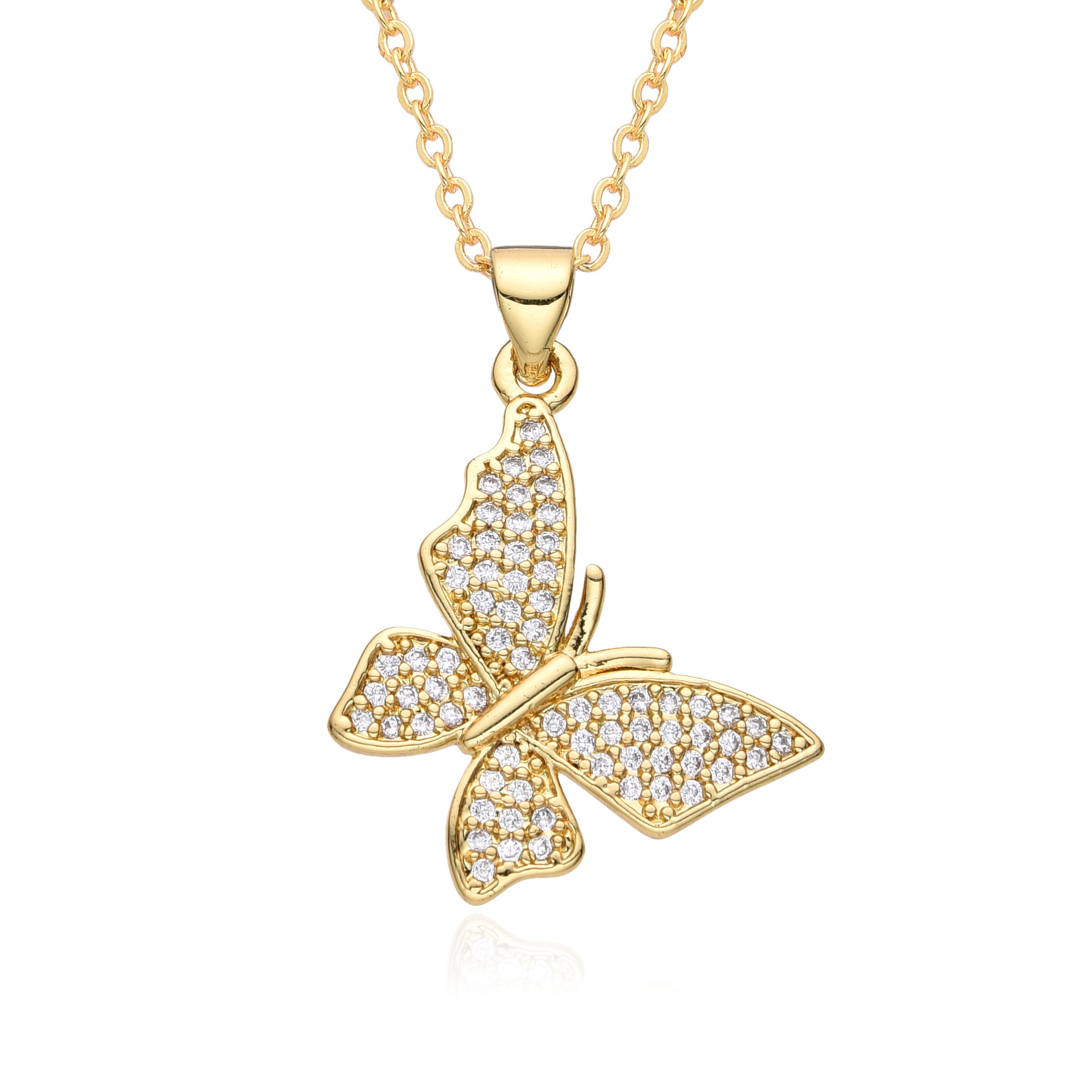 fine zodiac jewelry Ethical Glam Copper fine jewelry nose ring Butterfly Statement Pendant Necklace montelongo's fine jewelry