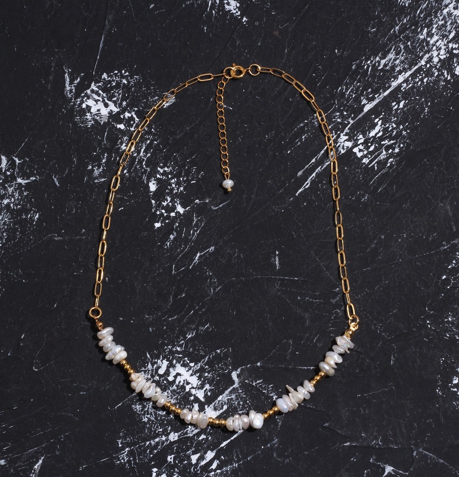 high end costume jewelry for sale Eco-Chic Celeb Style: Upcycled Shiny Titanium & Freshwater Pearl high end jewelry designers list Jewelry Set (2 PCS/Package) high end japanese jewelry brands