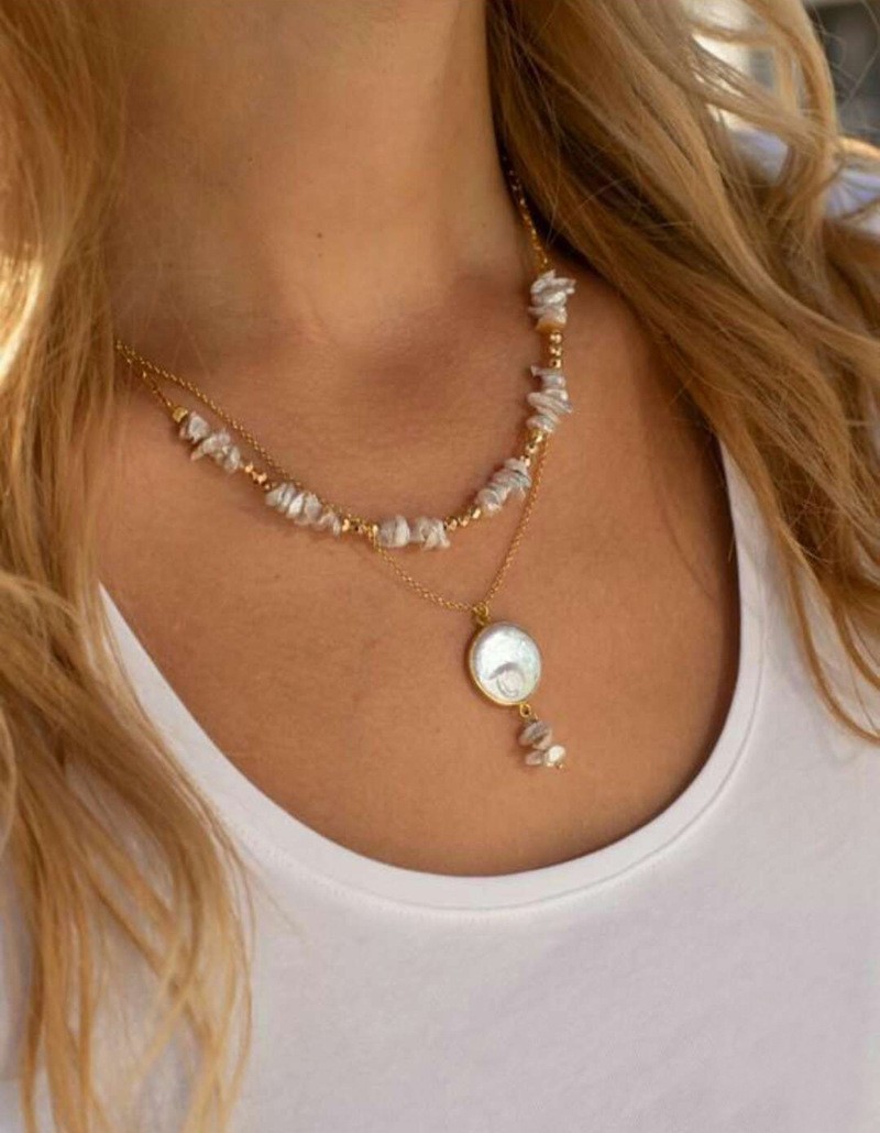high end jewellery melbourne Eco-Chic Celeb Style: Upcycled high end jewelry brands engagement rings Shiny Titanium & Freshwater Pearl Jewelry Set (2 PCS/Package) high end resin jewelry