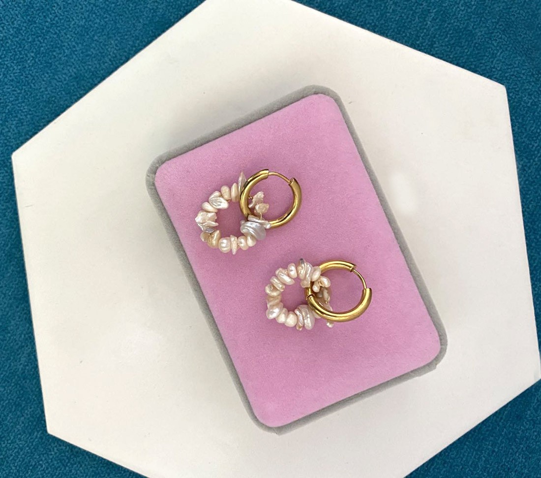 high end jewelry brand names Eco-Chic Celeb Style: Upcycled Shiny Titanium & Freshwater high end fashion jewelry Pearl Jewelry Set (2 PCS/Package) high end jewelry auctions