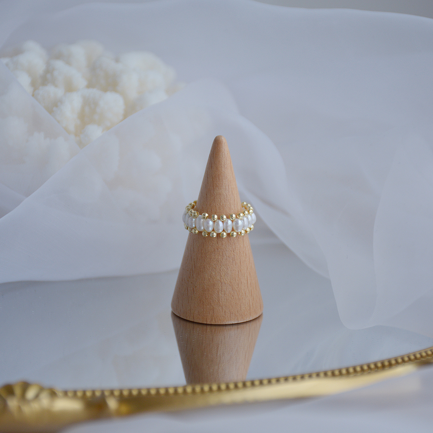 high end jewelry stores vancouver Handmade Bold Geometric Freshwater Pearl Open Rings - high end second hand jewellery Boho Chic Grunge Affordable Luxury sell high end jewelry