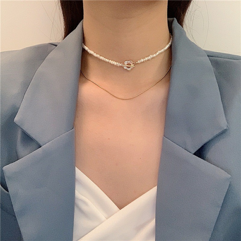 list of high end jewelry brands Minimalist Titanium high end vintage turquoise jewelry Steel Jewelry Set with Rare Freshwater Pearls - Durable & Sleek Design (2 PCS/Package) trendy high end jewelry