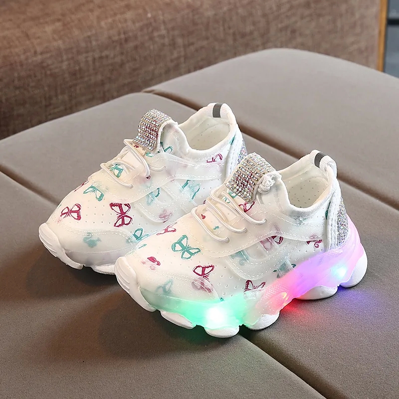 mockingbird baby & kids Handpicked Boho Chic Butterfly Sneakers - baby and kids expo 2024 Shiny Classic Design Round Toe for Kids kids' sunray adjust 6 sandal baby/toddler