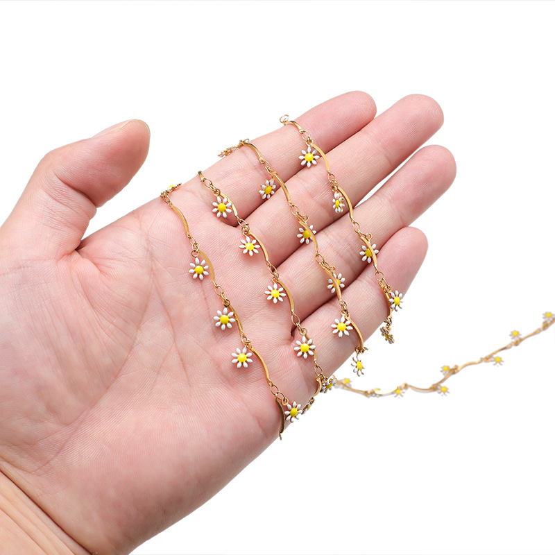 non tarnish chain for jewelry making Luxury Personalized 1m 304 Stainless Steel Daisy Chain for Daily Wear - Best Choice, Limited-Time gold chain for jewelry making Offer kendra scott jewelry making