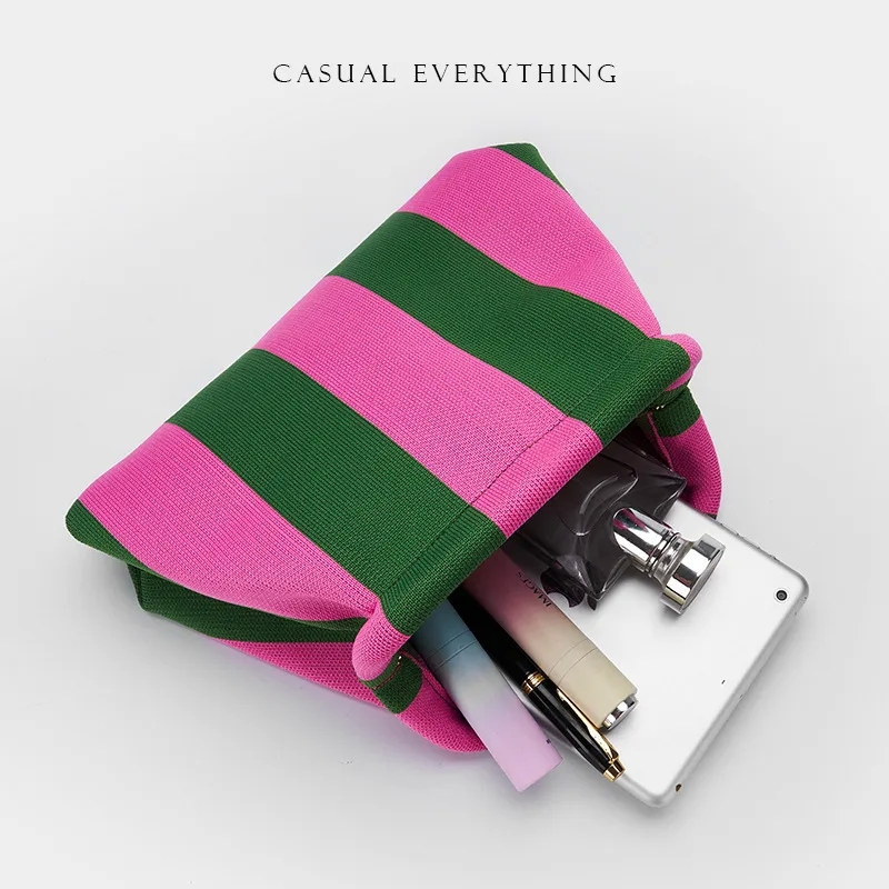 on sale golf bags Exclusive High-Quality Women's Bold bags for girls Non-Toxic Polyester Square Cloud-Shaped Stripe Bag charles and keith bags