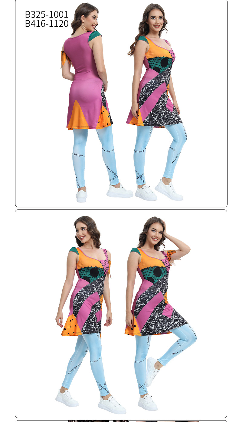 organic cotton women's clothing Women's Skin-Friendly venus women's clothing Color Block Halloween Costume with Eye-Catching Props - Gift-Ready for Parties woman clothing 80s