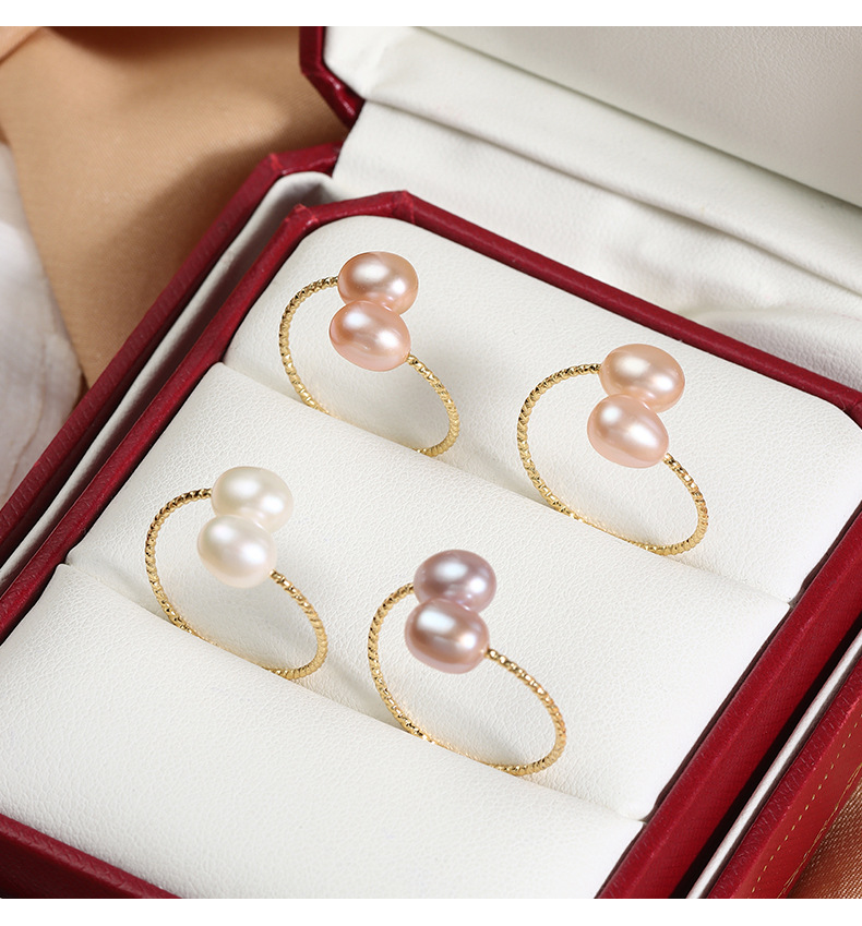 wholesale high end jewelry Limited Edition Genuine Freshwater Pearl Geometric Copper Rings with high end jewelry sales salary a Luxury Feel high end jewelry making kit
