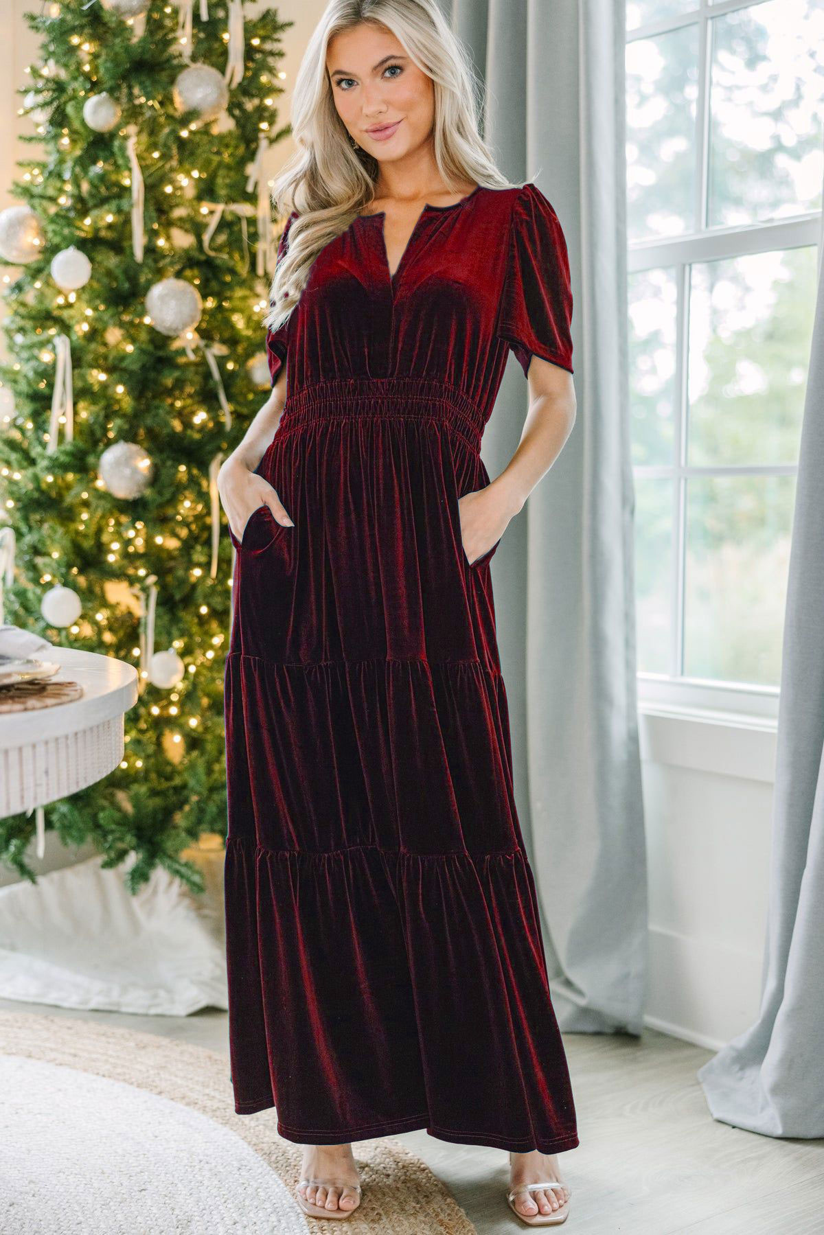 women fashion 80s Vintage Velvet V-Neck Short Sleeve Maxi Dress - Upcycled Edgy Elegance for joules uk women's clothing Banquet or Cocktail Party 2000s fashion women's clothing