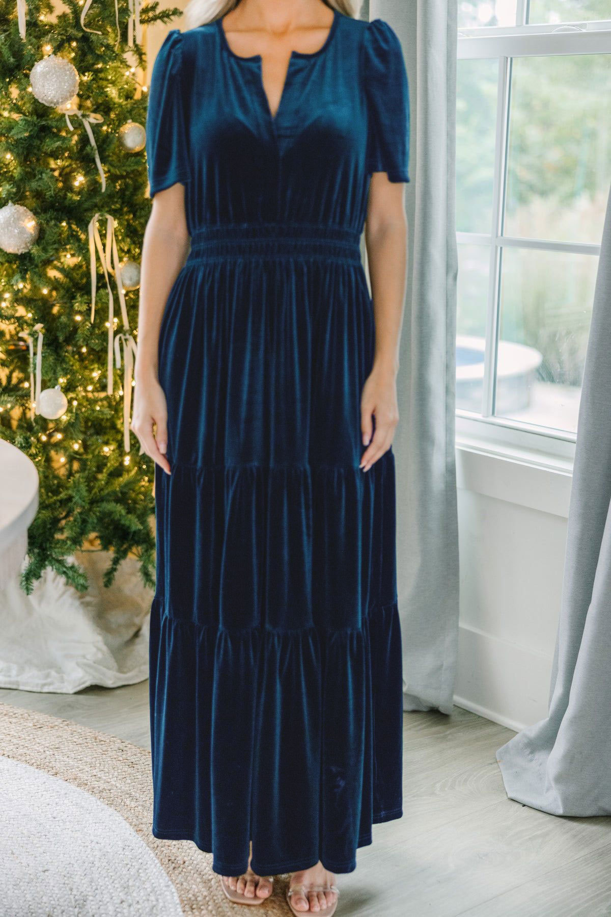 women's clothing 1950s Vintage resale women's clothing Velvet V-Neck Short Sleeve Maxi Dress - Upcycled Edgy Elegance for Banquet or Cocktail Party top 10 women's clothing brands in australia