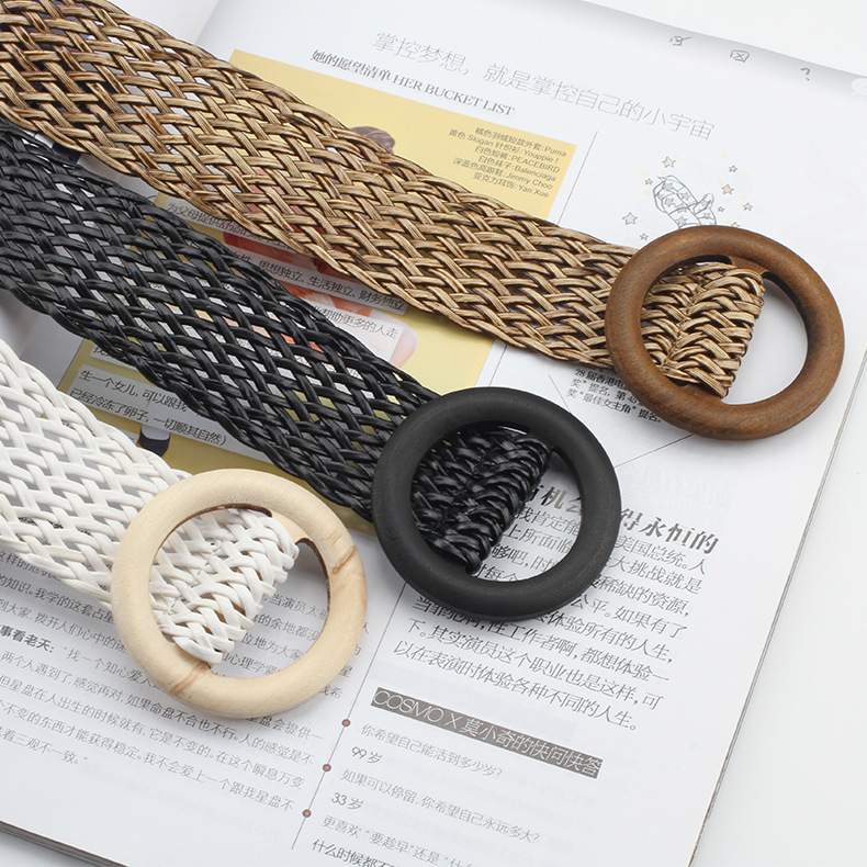 2023 fashion accessories Limited-Time Minimalist Korean Cotton & Linen Belt with Wooden Buckle - Weatherproof fashion accessories stores Women's Decorative Accessory fashion accessories year