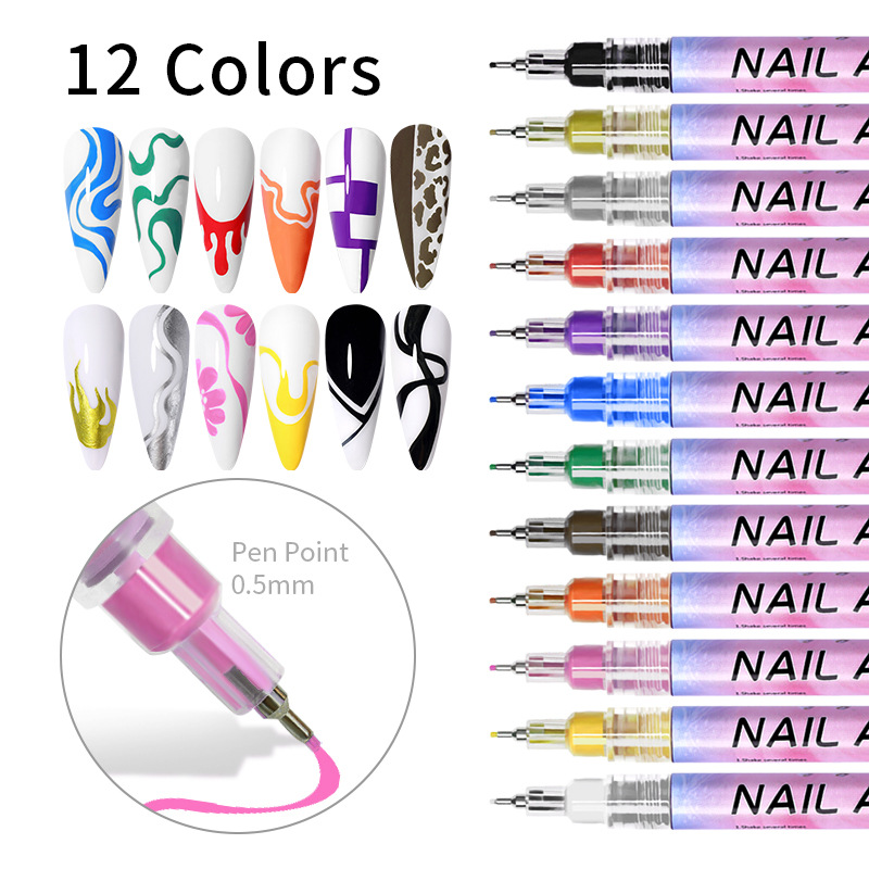 3bs beauty and health Grunge savers health & beauty uk Elegance: Handmade Seasonal Collection - 12-Piece Simple Letter Nail Pens dlux health & beauty kuala lumpur