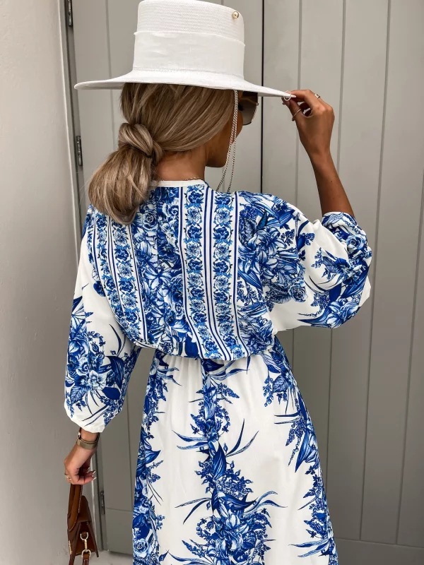 90s fashion women's clothing Artisan Ethnic V-Neck women's clothing boutique online Short Sleeve Maxi Dress - Luxury Handcrafted Elegance for Holiday Retreats women's clothing queenscliff