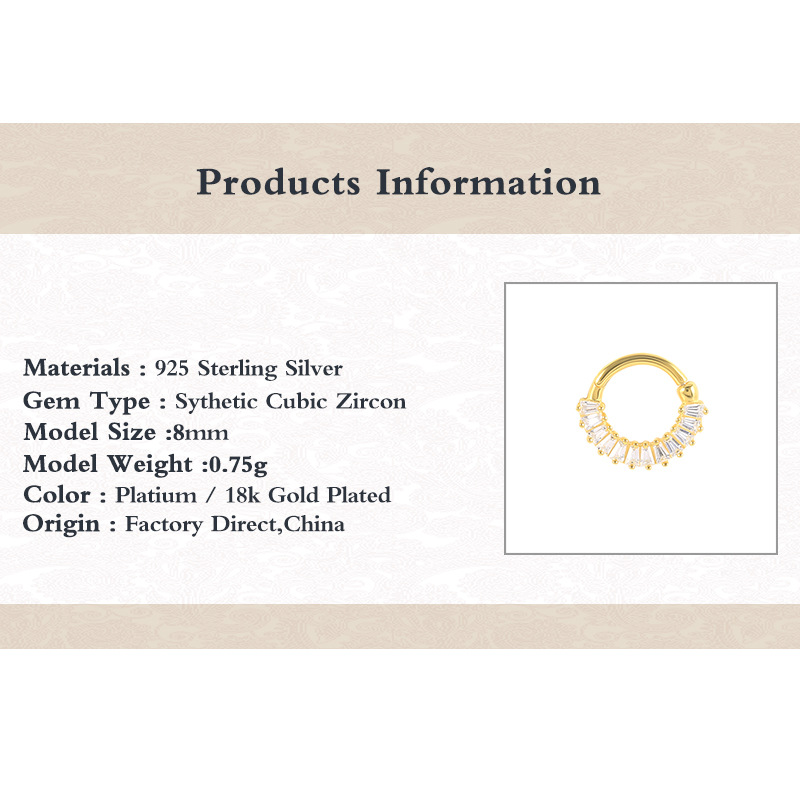 affordable high end jewelry High-End Ethical Zircon Silver-Plated Circle Nose Ring | Trendsetting Rustic buy high-end jewelry online Everyday Jewelry top 10 high end jewelry brands