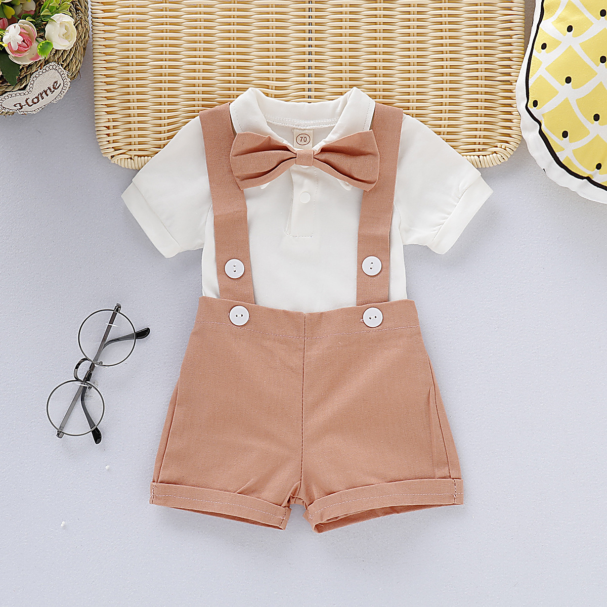 baby kids apuse kokondao Custom Handcrafted Boys' Clothing Set - ugly baby kids Preppy Style Bow Knot with Glam Vibe, Unique Affordable Gift johnson baby kids