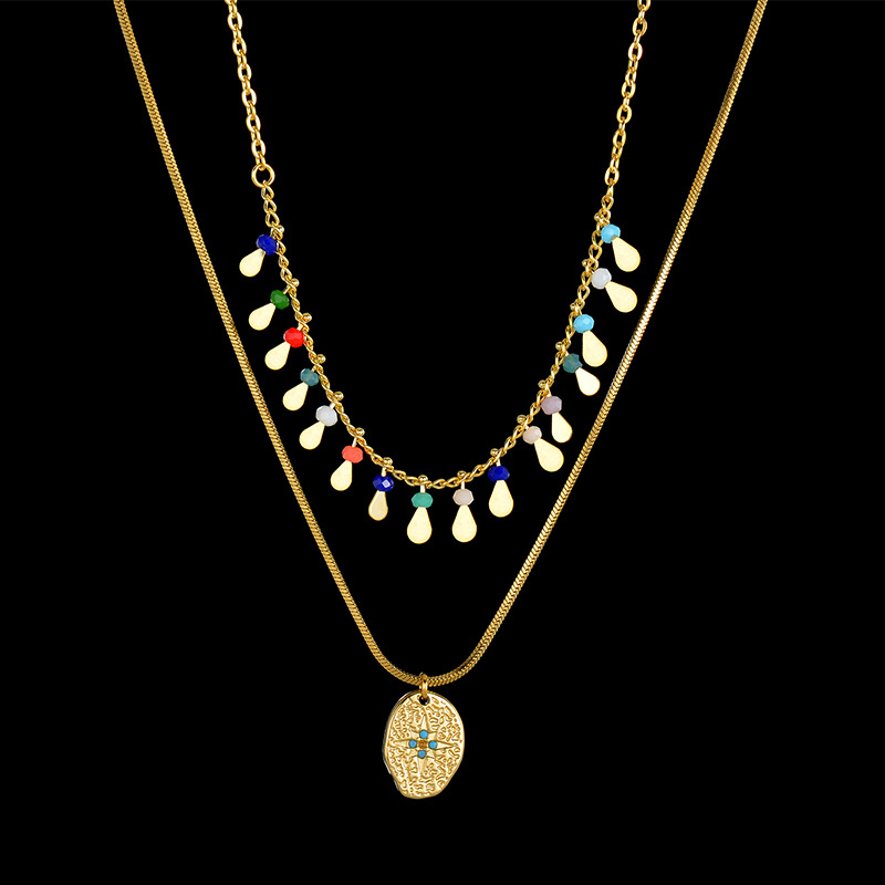 eaton's fine jewelry Sustainable Boho Chic 14K Gold Plated Star Earrings vena fine jewelry & Necklace Set - Adjustable Vibrant Design fine jewelry kauai