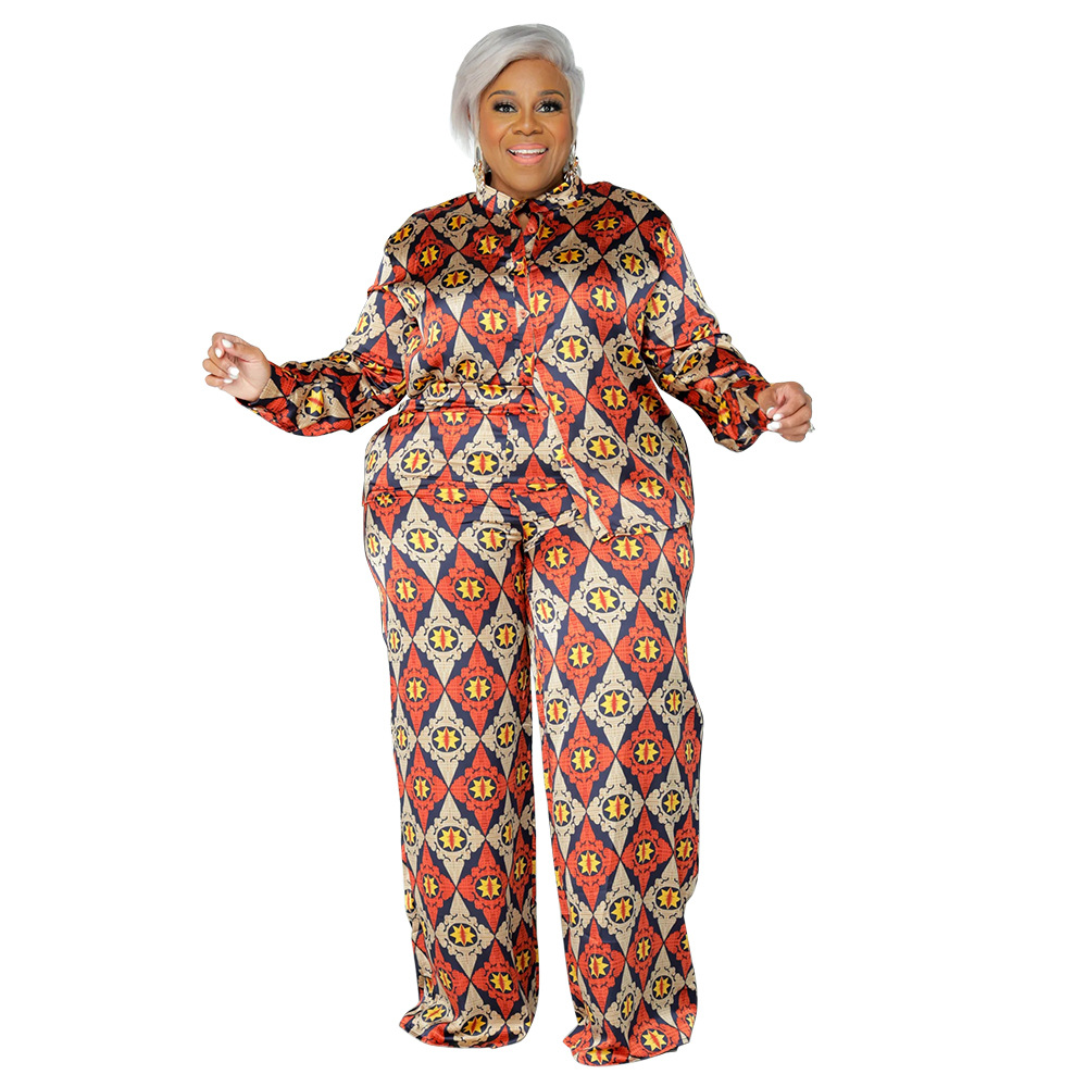 express women's clothing Eye-Catching Retro women's clothing uk Print Plus Size Spandex Pants Set - Personalized, Non-Toxic Gift-Ready Two-Piece Outfit women's clothing target