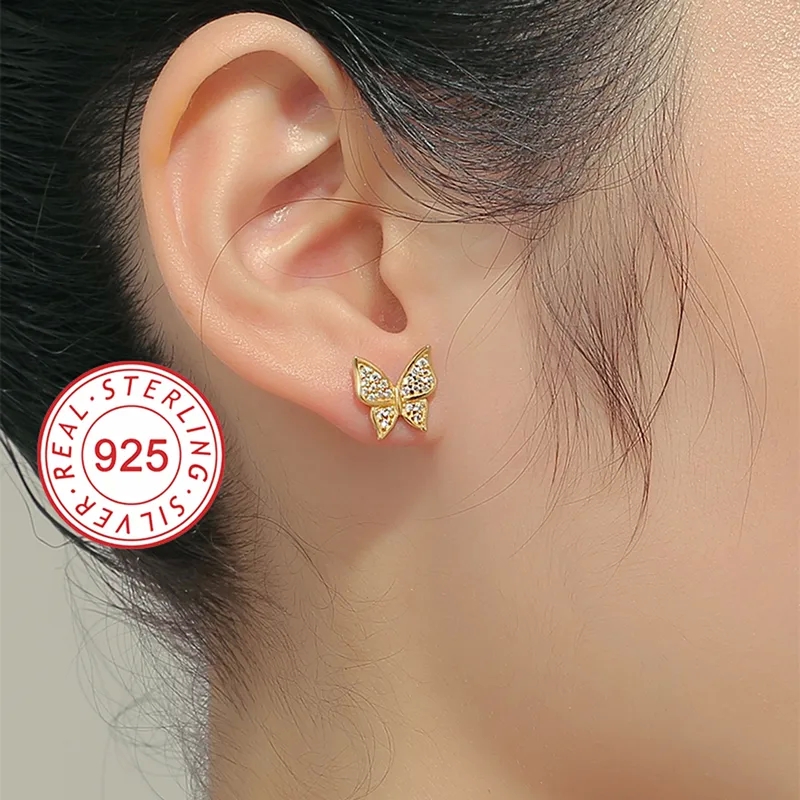 fashion jewelry wholesale india Rustic Earthy Sterling Silver Earrings fashion jewelry for everyone with Zircon Inlay - Lightweight Simple & Classic Design fashion jewelry manufacturers