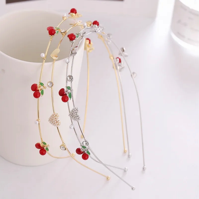 Eco-Friendly Luxury Cherry-Plated Hairband: Exclusive, Eye-Catching Alloy Design