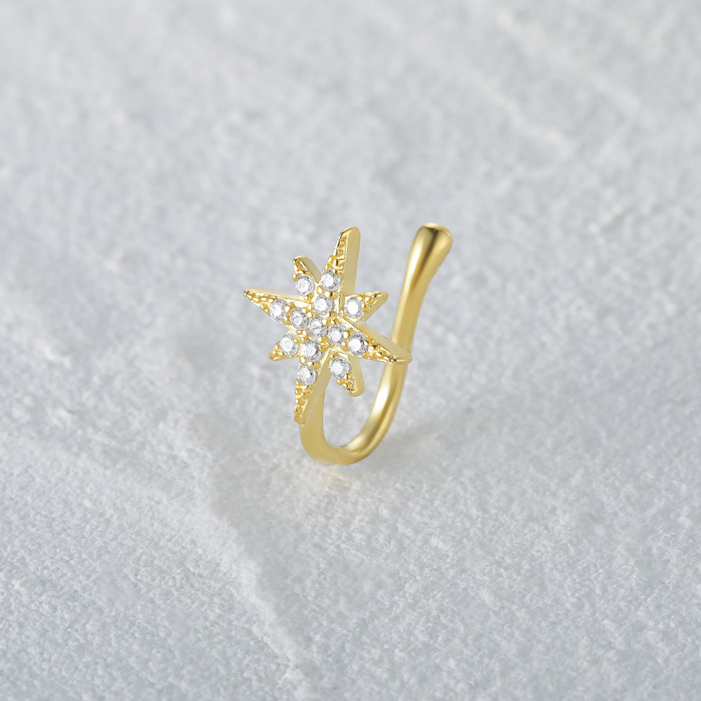 high end jewellery brands Celestial Sparkle: Rustic Star & Moon Nose high quality larimar jewelry Studs - Hand-Engraved 925 Sterling Silver Luxury high end greek jewelry