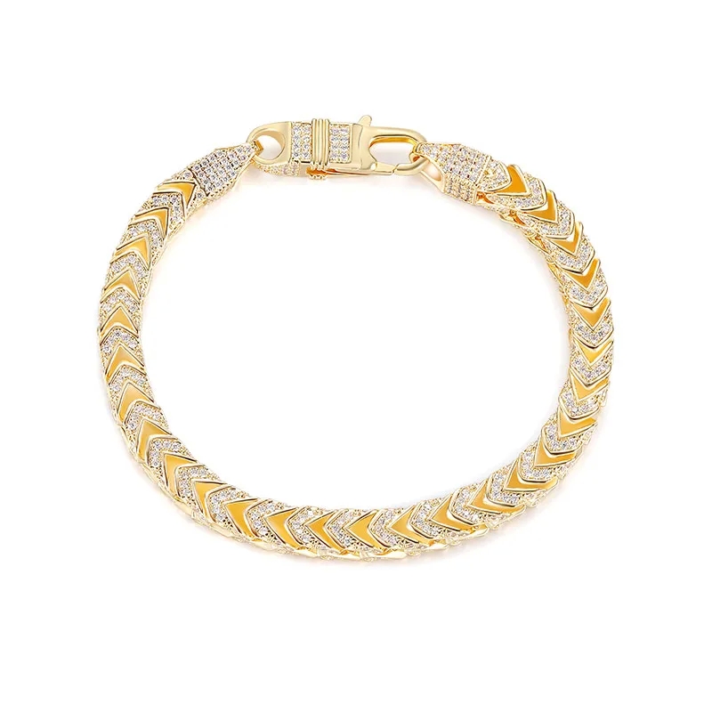 high end jewelry men Unique 18K Gold Plated Zircon Arrow Bracelet high end nipple jewelry - Affordable Chic & Formal Elegance high end onyx jewelry