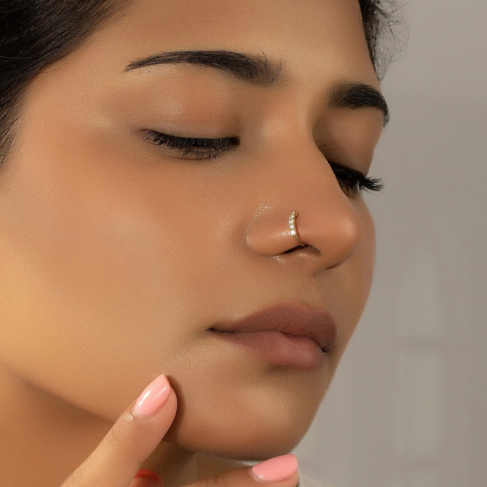 high end native american jewelry Celestial Sparkle: Rustic Star high end jewelry nyc & Moon Nose Studs - Hand-Engraved 925 Sterling Silver Luxury high-end jewelry stores toronto