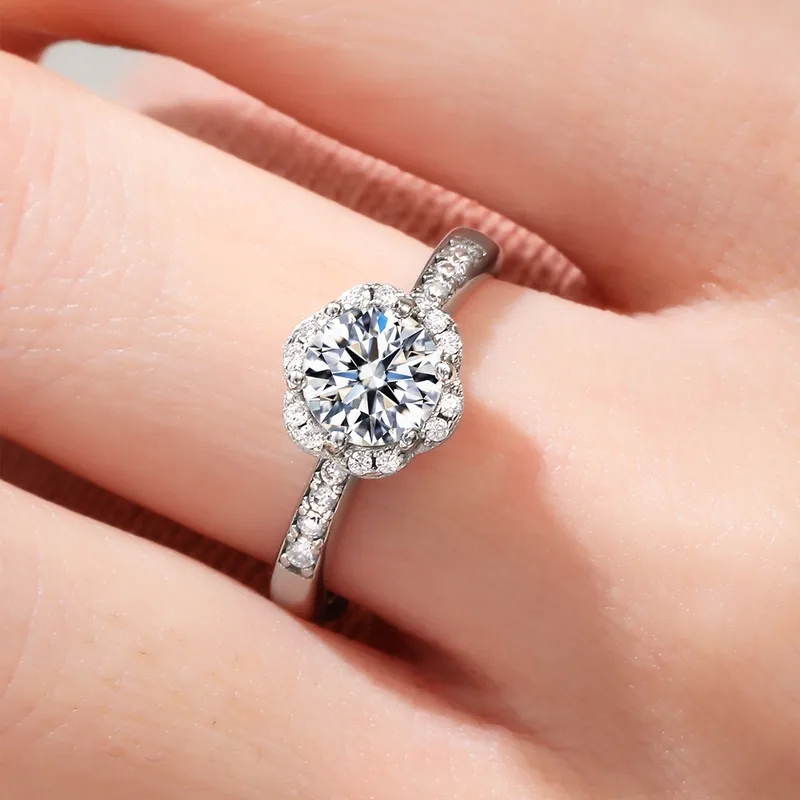 high end nipple jewelry Authentic 925 Sterling Silver Moissanite Hexagram Rings high end jewelry suppliers - Dainty Personalized Gift in Minimalist Style high end jewelry stores in kansas city