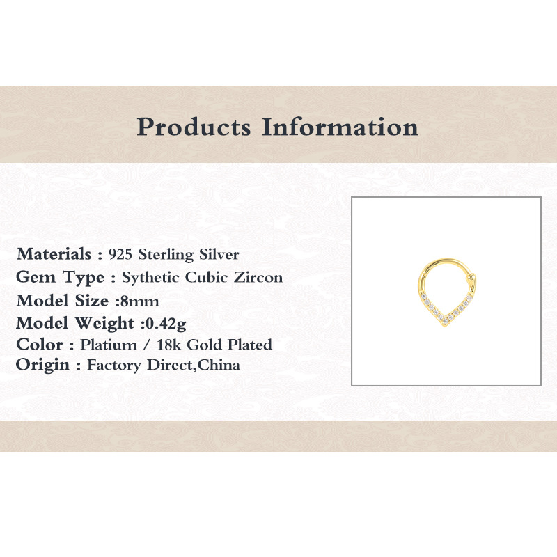 high quality jewelry on amazon High-End Ethical Zircon Silver-Plated Circle Nose Ring high end jewelry wholesale | Trendsetting Rustic Everyday Jewelry disney high end jewelry