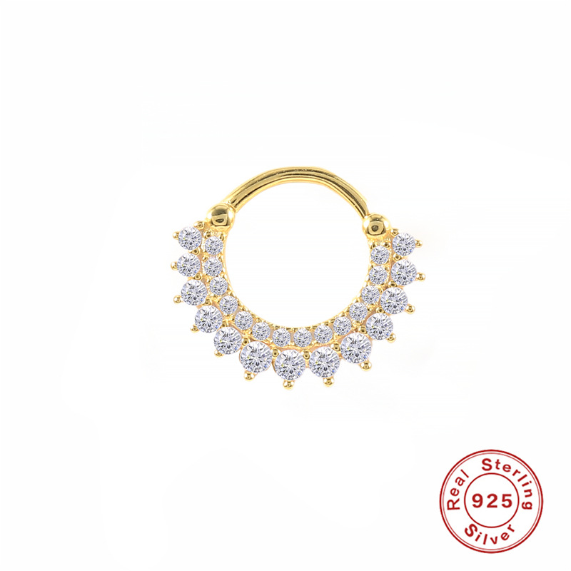 high quality jewelry pliers Eco-Friendly Silver Zircon Nose Ring: Romantic, Upcycled, Non-Toxic, high end women's jewelry brands Personalized Gift Option high end gemstone jewelry