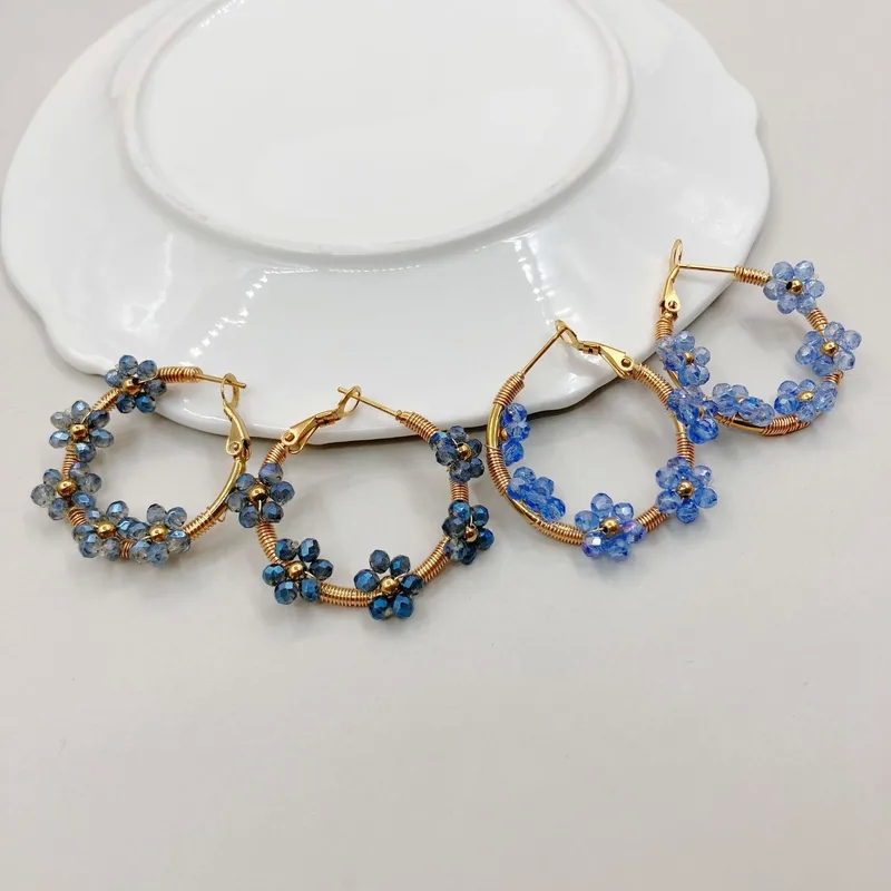 jacque fine jewelry Ethically Crafted Shiny Stainless Steel Crystal Flower Earrings for Formal Occasions ember fine jewelry (1 Pair) fine jewelry reddit