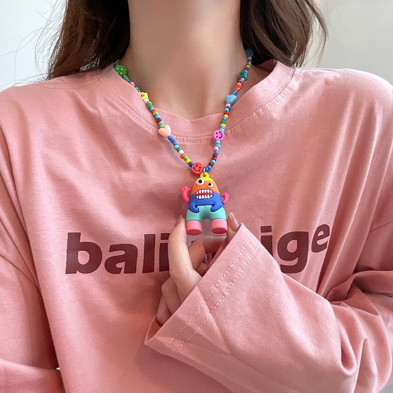 japanese fashion jewelry Ethically 90's grunge fashion jewelry Sourced Glossy Resin Beaded Necklace - Affordable Tailor-Made Luxury for Feminine Style fashion jewelry sets