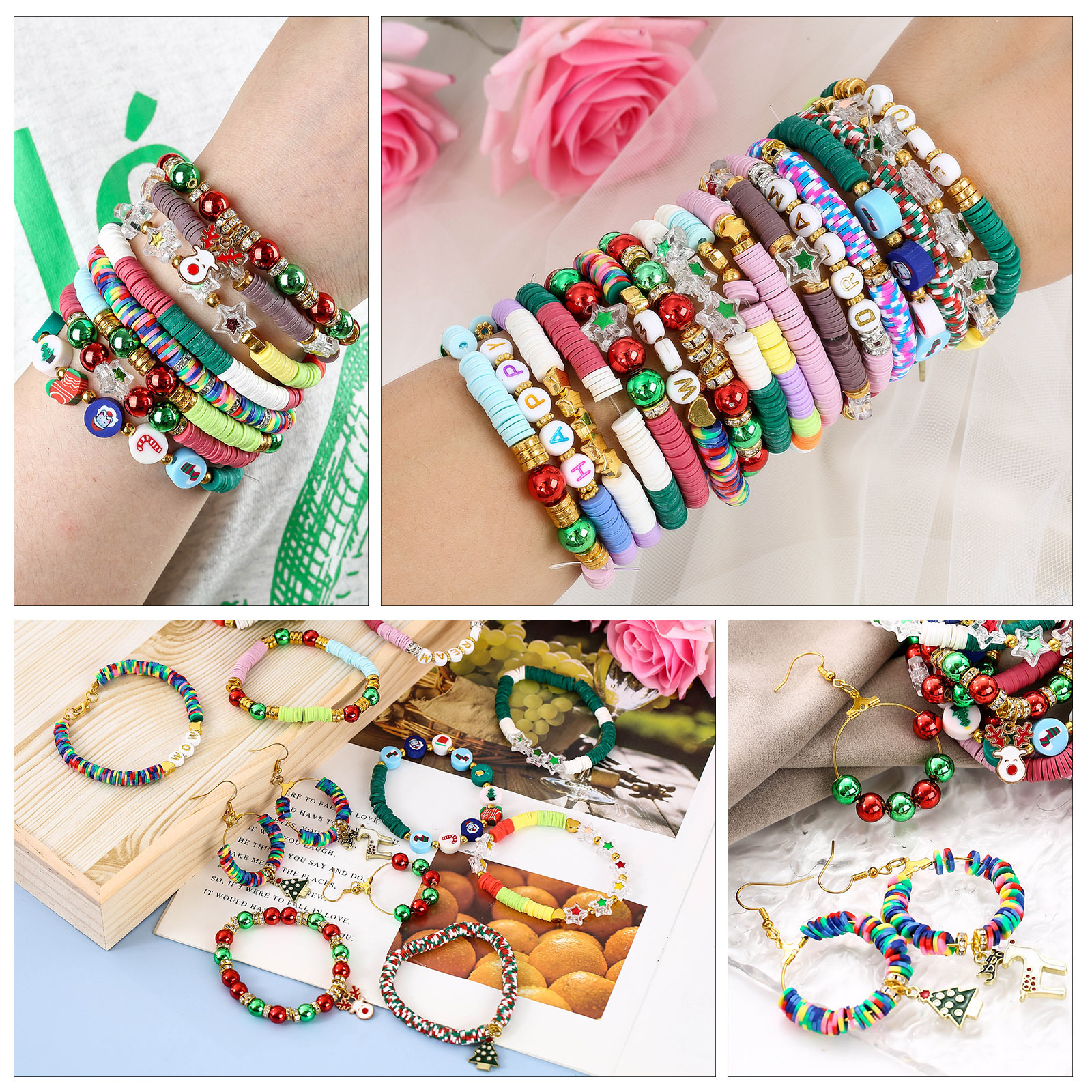 jewelry making beads Eco-Friendly Soft Clay Set: Bold Vintage-Inspired Round permanent jewelry making kit Letter & Smile Face, Comfortable Earthy Design steps of jewelry making