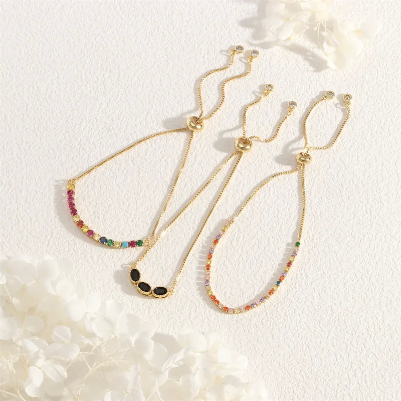 lucido fine jewelry Limited Edition Dainty 18K Gold Plated fine jewelry storage Oval Zircon Bracelet - Affordable Glamorous Style fine jewelry organizer