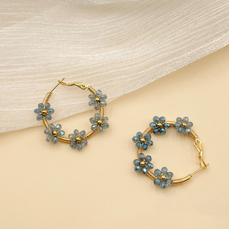 narcissus fine jewelry Ethically fine jewelry opal ring Crafted Shiny Stainless Steel Crystal Flower Earrings for Formal Occasions (1 Pair) anthony's fine jewelry