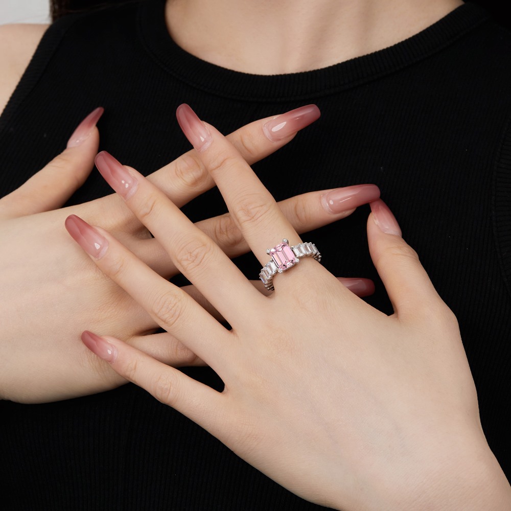 second hand high end jewelry Affordable Stylish high end jewelry for women 925 Sterling Silver Square Zircon Rings - Shiny Gift Option how to sell high end jewelry on ebay