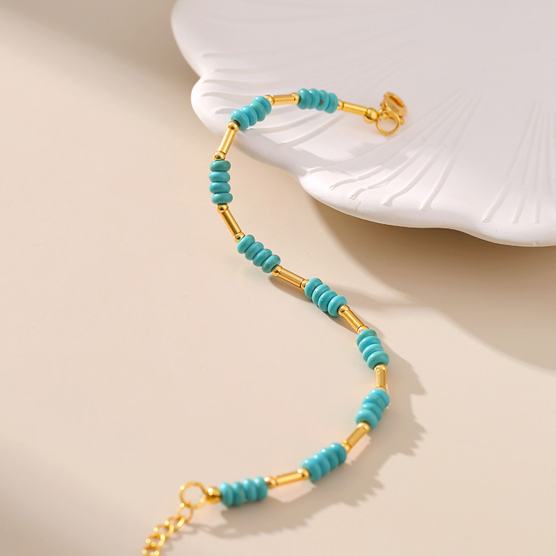 svs fine jewelry Colorful Sophisticated Geometric Turquoise Bracelets with Glam Vibe for Daily Wear - fine jewelry nyc Copper Plated brilliance fine jewelry rings
