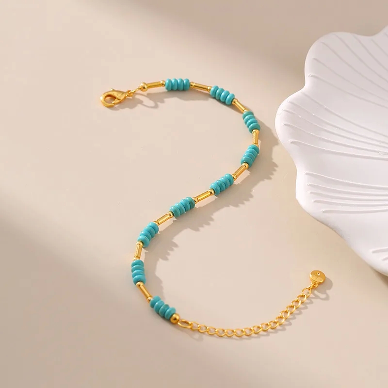 university of alabama fine jewelry Colorful Sophisticated Geometric Turquoise Bracelets linaje .925 fine jewelry with Glam Vibe for Daily Wear - Copper Plated jerrick's fine jewelry