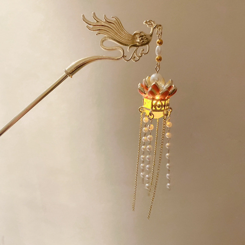 white hair accessories Authentic Women's Polished Chinoiserie Flower Butterfly hair accessories how to use Metal Hairpin - Waterproof Party Accessory hair accessories to make a bun