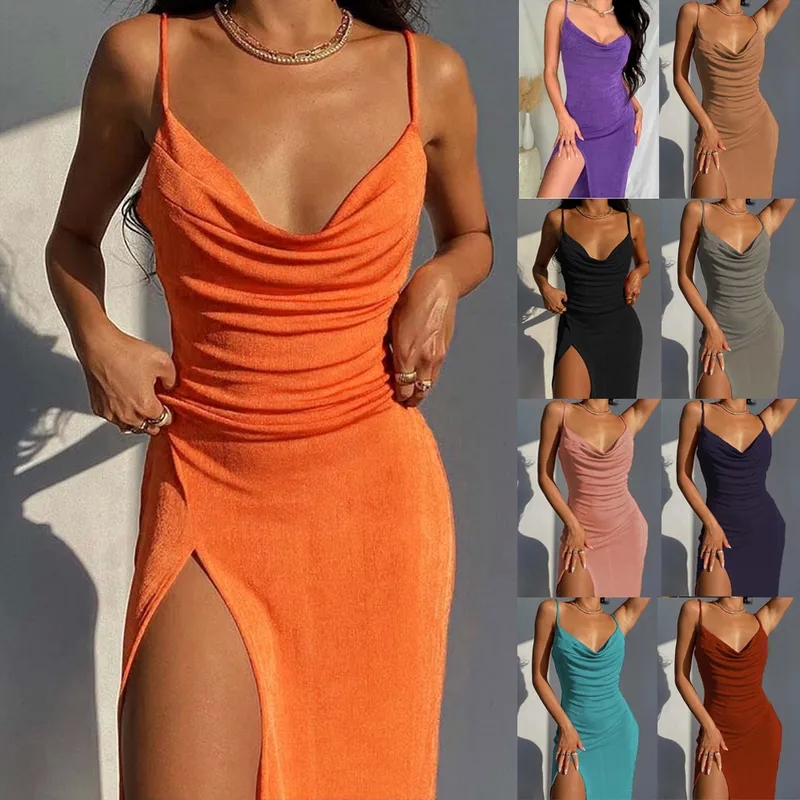 Chic Patchwork Sleeveless Maxi Dress - Trendsetting Personalized Women's Pencil Skirt Style for Daily Wear
