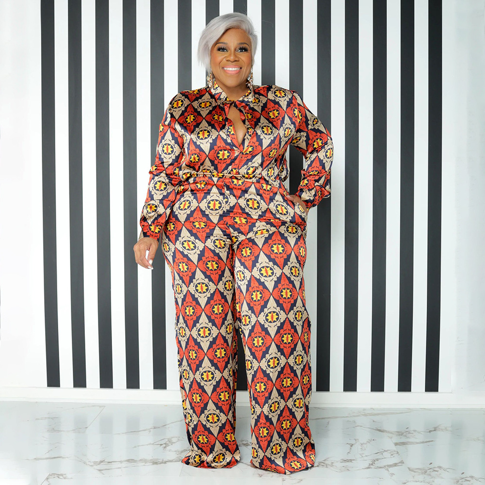 women's xirena clothing Eye-Catching Retro xxs women's clothing Print Plus Size Spandex Pants Set - Personalized, Non-Toxic Gift-Ready Two-Piece Outfit 60 year old women's clothing