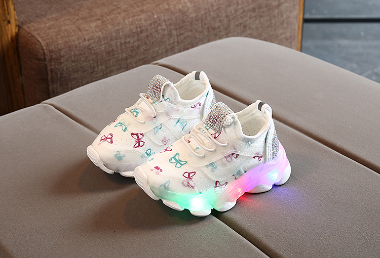 baby toddler kid Handpicked Boho Chic Butterfly 13 kids 8 baby daddies Sneakers - Shiny, Classic Design, Round Toe for Kids 0-9 kid