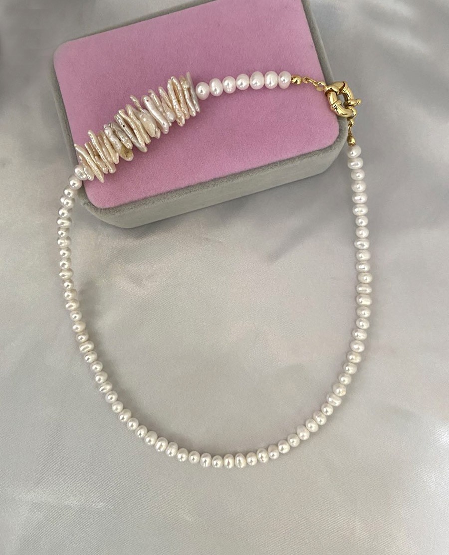 best high end jewelry stores Eco-Chic Celeb Style: Upcycled Shiny Titanium & Freshwater Pearl Jewelry high end vintage jewelry brands Set (2 PCS/Package) high-end jewelry stores houston