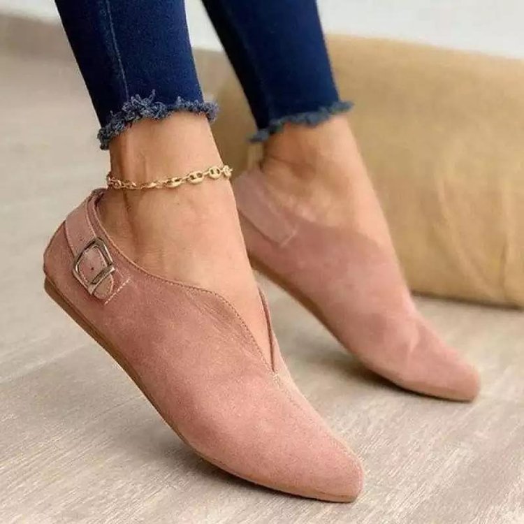 ethically sourced Luxury Weatherproof Women's budget-friendly Trendsetting Round-Toe Flats – Scratch-Resistant Statement Piece customized option