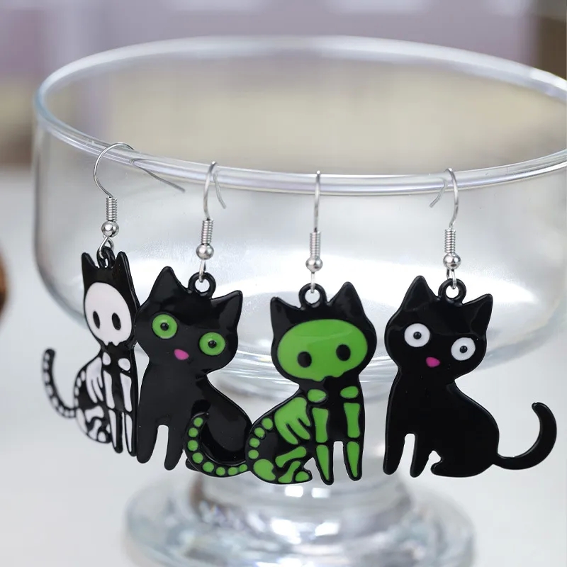 Affordable Luxury Bohemian Chic Cat Alloy Drop Earrings - Trendsetting Shiny Classic Style