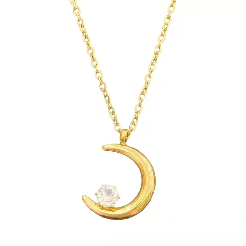 fine jewelry honolulu "Bohemian Moon Titanium Steel Zircon Pendant Necklace – Timeless Everyday Jewelry kingston fine jewelry 1pc" embark fine jewelry
