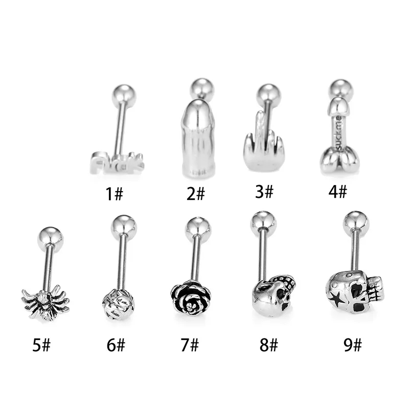 fine jewelry kansas city "Glam best fine jewelers Ethnic Tongue Ring – Rose Spider Skull Design Waterproof Stainless Steel Fashionable Statement Jewelry" glitters fine jewelry
