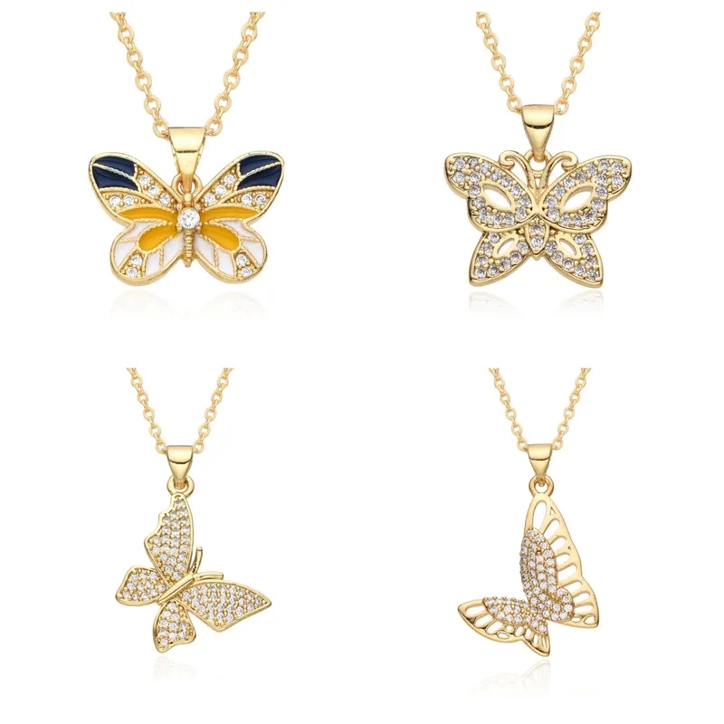 Ethical Glam Copper Butterfly Statement Pendant Necklace